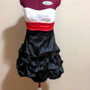 Black and white party dress